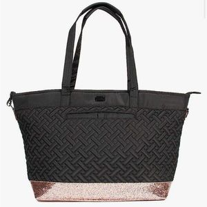 Lug AVion Tote black and rose gold sparkle